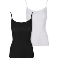Urban Classics Top 'Bamboo' zwart / wit