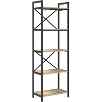 vidaXL Boekenplank 5-laags 56 x 34 x 171 cm Bewerkt hout Sonoma Eik