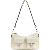 GUESS schoudertas Kassie Convertible Shoulder Bag Cream White crème