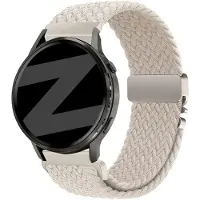 Bandz Gevlochten nylon 'Parachute' bandje geschikt voor Garmin Vivoactive 4s / Vivomove 3s / Venu 4 - 41mm / Venu 3s / Venu 2s / Forerunner 265s / Forerunner 255s - Sterrenlicht