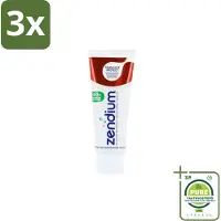Zendium 3 x – Tandpasta – Tandvlees Protect – 75 ml - Grootverpakking - Tandvleesbescherming - Gevoelig Tandvlees - Natuurlijke Tandpasta - Mondgezondheid - Fluoride