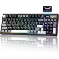 Yunzii IF99 - Draadloos Mechanisch Gaming Toetsenbord - 98% Layout - Display - RGB - Hot-Swap - Bluetooth/2.4 GHz/USB-C - Gasket Mount - Programmeerbaar - Zwart