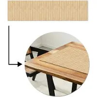 MuchoWow Tafelloper 200x50 cm - Tafelmat vinyl Licht - Hout - Planken - Tafeldecoratie - Tafelversiering - Keuken decoratie - Tafel versiering