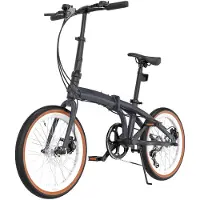 RCB Opvouwbare Fiets voor Tieners & Volwassenen - 20 inch - Licht Aluminium Frame – 7 versnellingen - Schijfremmen – tot 100 kg