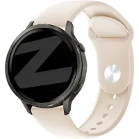 Bandz Siliconen sport 'Deluxe' bandje geschikt voor Garmin Vivoactive 4s / Vivomove 3s / Venu 4 - 41mm / Venu 3s / Venu 2s / Forerunner 265s / Forerunner 255s - Sterrenlicht