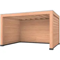 Westwood Douglas overkapping, 400 x 300, met achterwand en twee zijwanden, Modern Plus