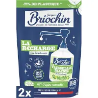 Jacques Briochin 2 x Handzeep Navulling met Bicarbonaat 450 ml – Doux pour les Mains – 98% Ingrediënten van Natuurlijke Oorsprong