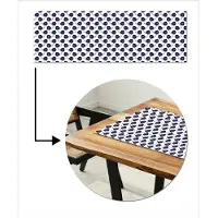 MuchoWow Tafelloper 150x50 cm - Tafelmat vinyl Oceaan - Vis - Blauw - Wit - Tafeldecoratie - Tafelversiering - Keuken decoratie - Tafel versiering
