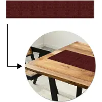 MuchoWow Tafelloper 150x30 cm - Tafelmat vinyl Krokodil - Leer - Dieprood - Tafeldecoratie - Tafelversiering - Keuken decoratie - Tafel versiering
