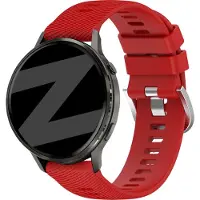 Bandz Siliconen 'Deluxe' bandje geschikt voor Garmin Vivoactive 4s / Vivomove 3s / Venu 4 - 41mm / Venu 3s / Venu 2s / Forerunner 265s / Forerunner 255s - Rood
