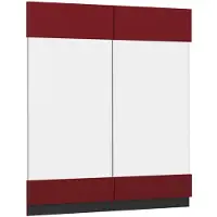 Vicco R-Line Keukenfront – 59.2 x 59 cm meubelfront voor de glazen hangkast Rood