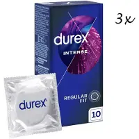 Durex Condooms – Orgasm Intense - 30 Stuks (3 x 10) – Met Ribbels voor Maximale Stimulatie -Discreet en Stevig Verpakt - Met Kwantumkorting