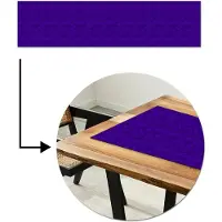 MuchoWow Tafelloper 200x50 cm - Tafelmat vinyl Paars - Heuvels - Bloesem - Tafeldecoratie - Tafelversiering - Keuken decoratie - Tafel versiering