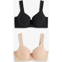 Bonprix Voorgevormde bh met beugel van biologisch katoen (set van 2) maat 85
