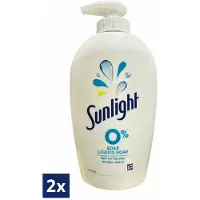 Sunlight 2 x 0% Zeep 250 ml – Savon voor Gevoelige Huid – pH Huidneutraal – Zonder Kleurstoffen