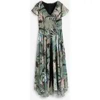 Bonprix Jumpsuit met grand foulard van chiffon maat 40