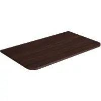 Saniclass Terra Topblad - 80x46x2cm - afgeronde hoeken - kastanje (walnoot)