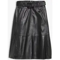 Bonprix Rok van lamsnappa met riem (2-dlg. set) maat 42