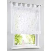 Bonprix Transparant vouwgordijn met borduursel h/b: 140/140 cm