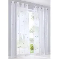 Bonprix Transparant gordijn met glanzende print (1 stuk) maat H/B: 225/140 cm