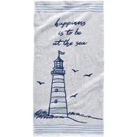 Bonprix Handdoek met vuurtoren maat douchelaken 70/140 cm