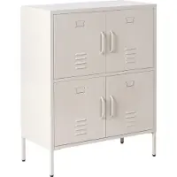 Beliani HOLBECK - Kantoorkast - Lichtbeige - IJzer