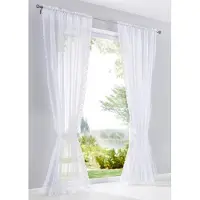 Bonprix Transparant gordijn met borduursel en embrasse (1 stuk) maat h/b: 125/140 cm