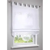 Bonprix Halftransparant vouwgordijn met gehaakte boord maat h/b: 140/120 cm