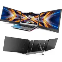 Aura Professionele Portable Monitor Pro 2024 - Inclusief Beschermhoes en Kabels - Krachtige Laptop Scherm Uitbreider - Zwart - 36cm x 21cm x 4cm