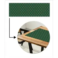 MuchoWow Tafelloper 150x50 cm - Tafelmat vinyl Patroon - Groen - Goud - Symmetrisch - Tafeldecoratie - Tafelversiering - Keuken decoratie - Tafel versiering