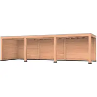 Westwood Douglas overkapping, 900 x 300, met achterwand en zijwand, Modern Plus