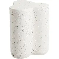 Beliani TELLARO - Bijzettafel - Wit/Terrazzo effect - Magnesiumoxide