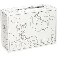 Wins Holland koffertje dierenprint kleurset voor kinderen - creatief speelgoed.