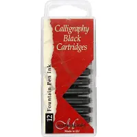 Creativ Company , kalligrafieverf, zwart, 12 stuks.