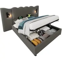 HAUSS SPOLE Salontafels - Koffietafel Met Uitklapbare Tafelplaat En 16-Kleur LED - 80x50x35,5 cm - MDF - Zwart