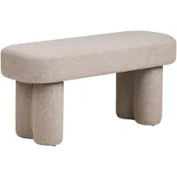 House Nordic Bankje Weston | chenille beige 95x45x36 cm bankjes | NADUVI