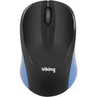Viking HM8138 Muis Draadloos Zonder Bluetooth Blauw, zwart Geschikt voor linkshandigen