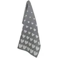 Bunzlau Castle Hearts theedoek 65x65 Anthracite