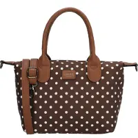 Charm London Handtas / Schoudertas Buckingham Stippen Wit-Donkerbruin