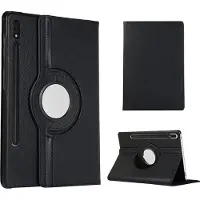Just in Case tablet Hoes geschikt voor Samsung Galaxy Tab S10 FE Plus - 360° Draaibare Tablet Hoes - Zwart