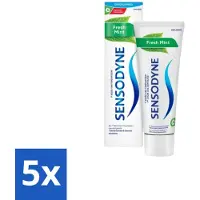 Sensodyne 5 x Tandpasta Fresh Mint 75 ml - Gevoelige Tanden - Tandpasta - Frisse Adem - Mondhygiëne - Tandenborstel