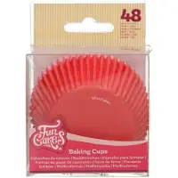 Funcakes Baking Cups - Roze, Rood - 48 Stuks - Cupcake Vormpjes Papier