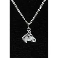 MOOYE ® - Collectie Zilveren Paardenhoofd ketting hanger - middel