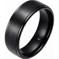 Mendes Herenring Wolfraam Zwart 8mm-20mm