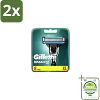 Gillette – Mach3 – Scheermesjes – 8 mesjes - Voordeelverpakking - 2 stuks - Scheren - Scheermesjes