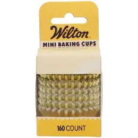 Wilton Mini Metallic Baking Cups - Goud - Set/160 - Cupcake Vormpjes - Muffin Bakvormpjes