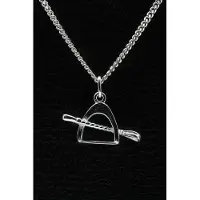 MOOYE ® - Collectie Zilveren Stijgbeugel ketting hanger - met zweep