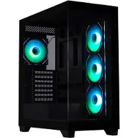 BitFenix Ceto Premium Edition Black ARGB Gehard Glas USB 3.1 Mid Tower BPAB White 850W 80+ Bronze ATX Gaming Behuizing (Fishtank Black 4A-RGB)