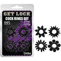 CHISA Get Lock - Cockringen Set - Zwart