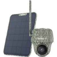 Reolink 4K 4G LTE PT Wildlife Cam, 360° zicht, 32GB microSD-kaart, detectie en herkenning van dieren, Go Ranger PT met zonnepaneel